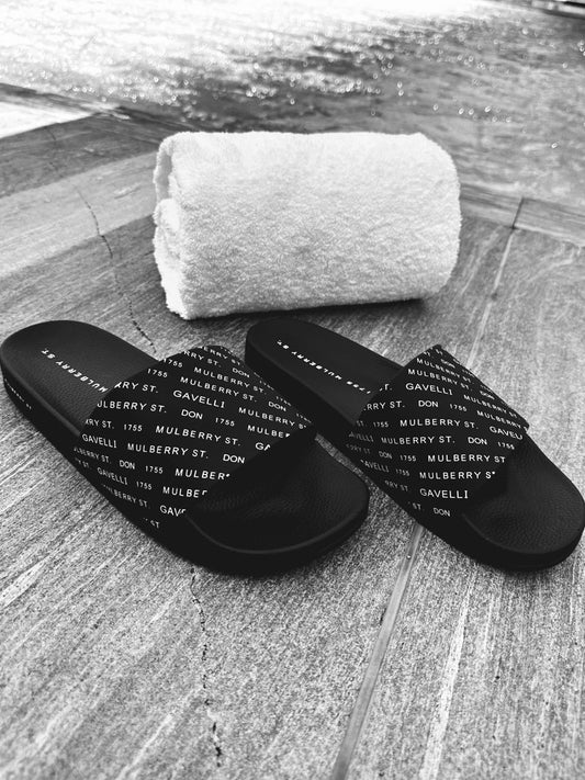 MEN'S Slippers - LOGOS design - Black